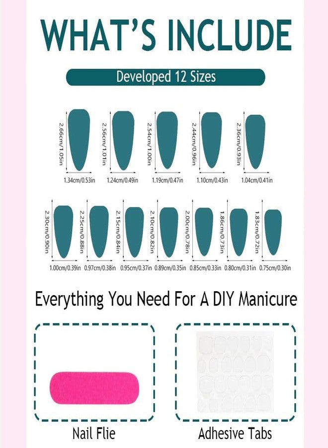 TOGZOM Red Press on Nails Long Stiletto Fake Nails Red Cat Eye False Nails with Design Glitter Glue on Nails Full Cover Stick on Nail Shiny Artificial Acrylic Nail for Women Manicure 24Pcs - Image 5